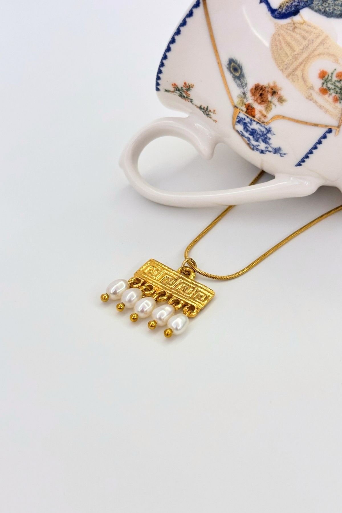 Golden Traces No:1 Altın Kaplama Kolye