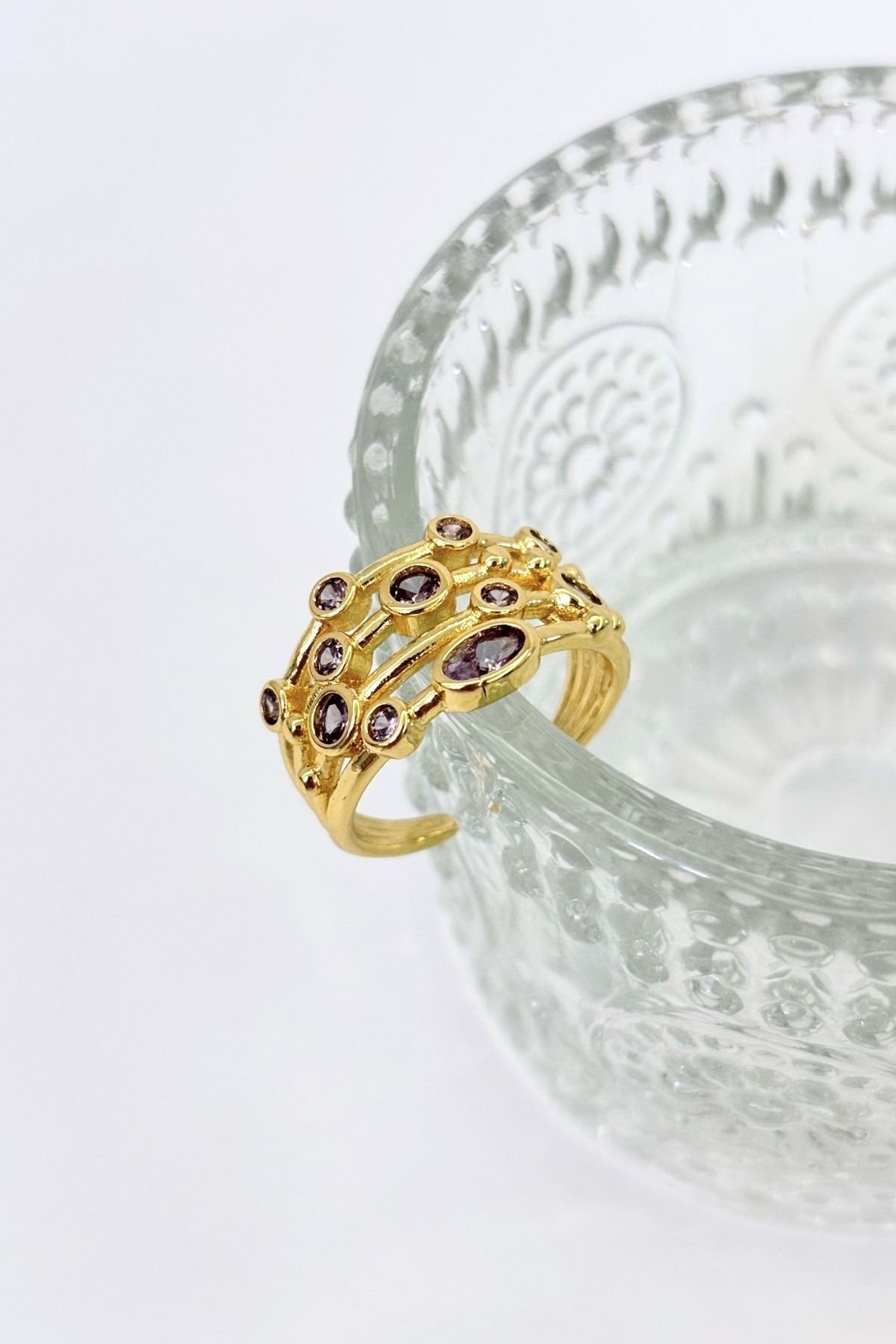 Sacred Echoes No:1 Altın Kaplama Yüzük