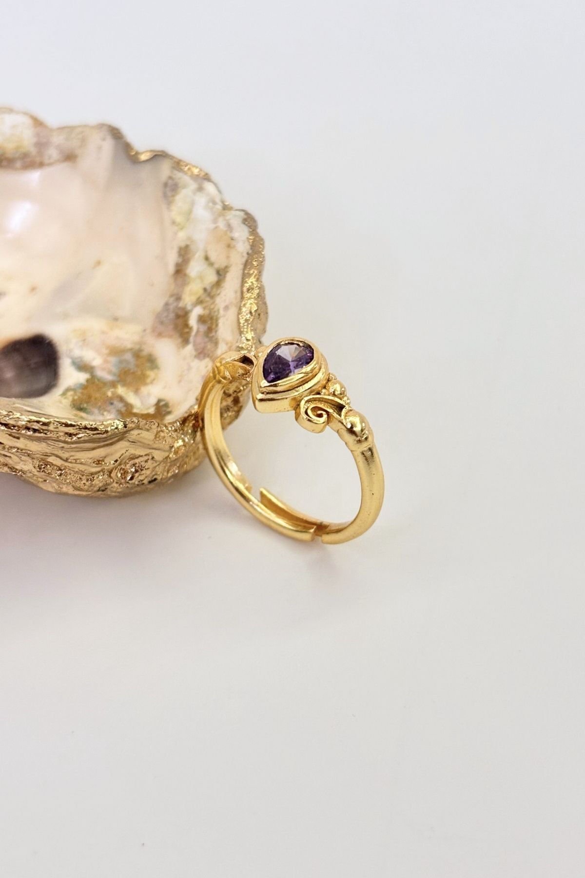 Gleam of Time No:1 Altın Kaplama Yüzük