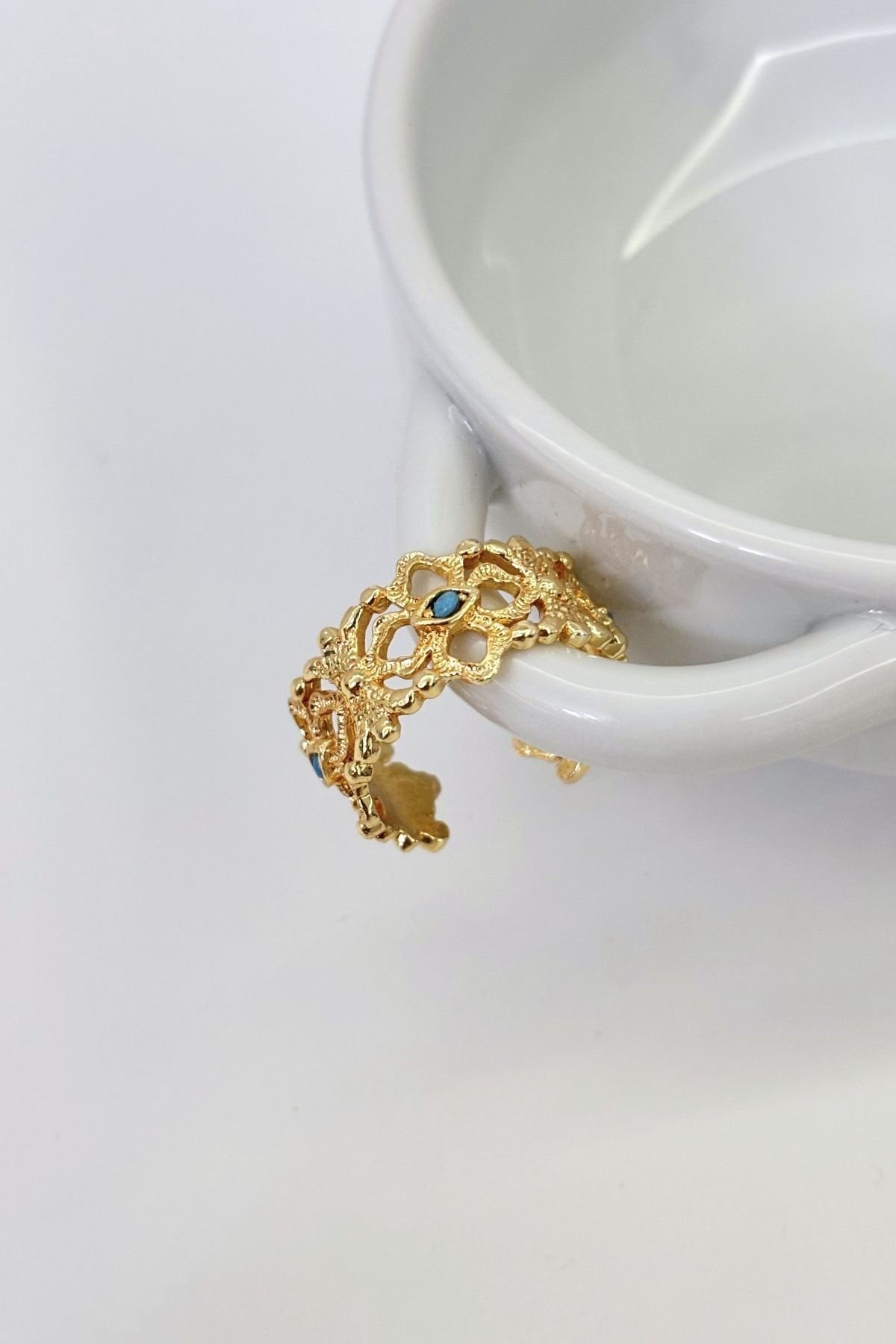 Celestial Melody No:1 Altın Kaplama Yüzük