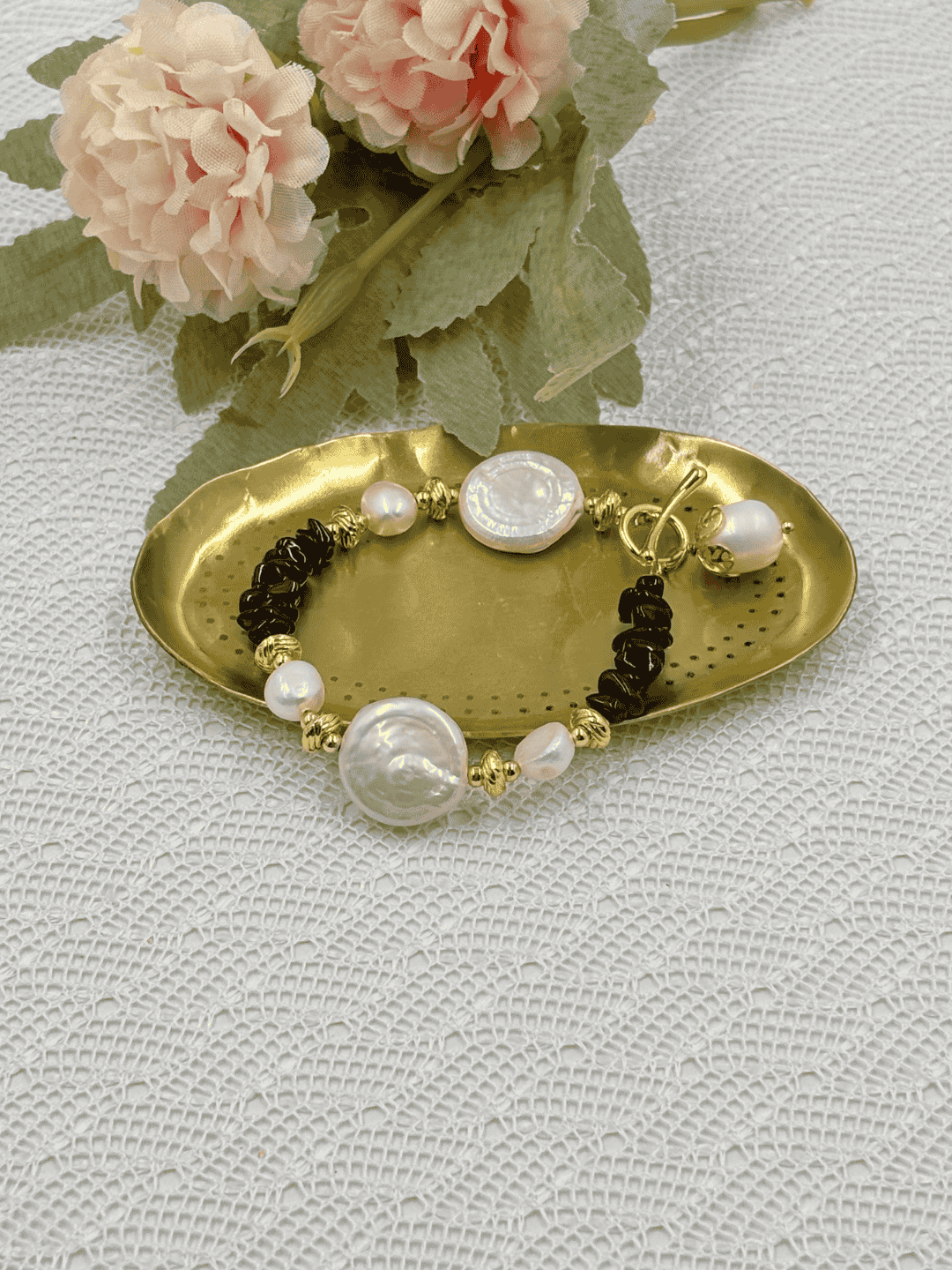 Pearl Light No:1 Altın Kaplama Bileklik