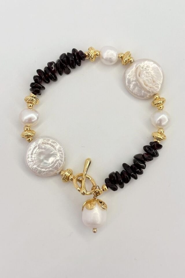 Pearl Light No:1 Altın Kaplama Bileklik