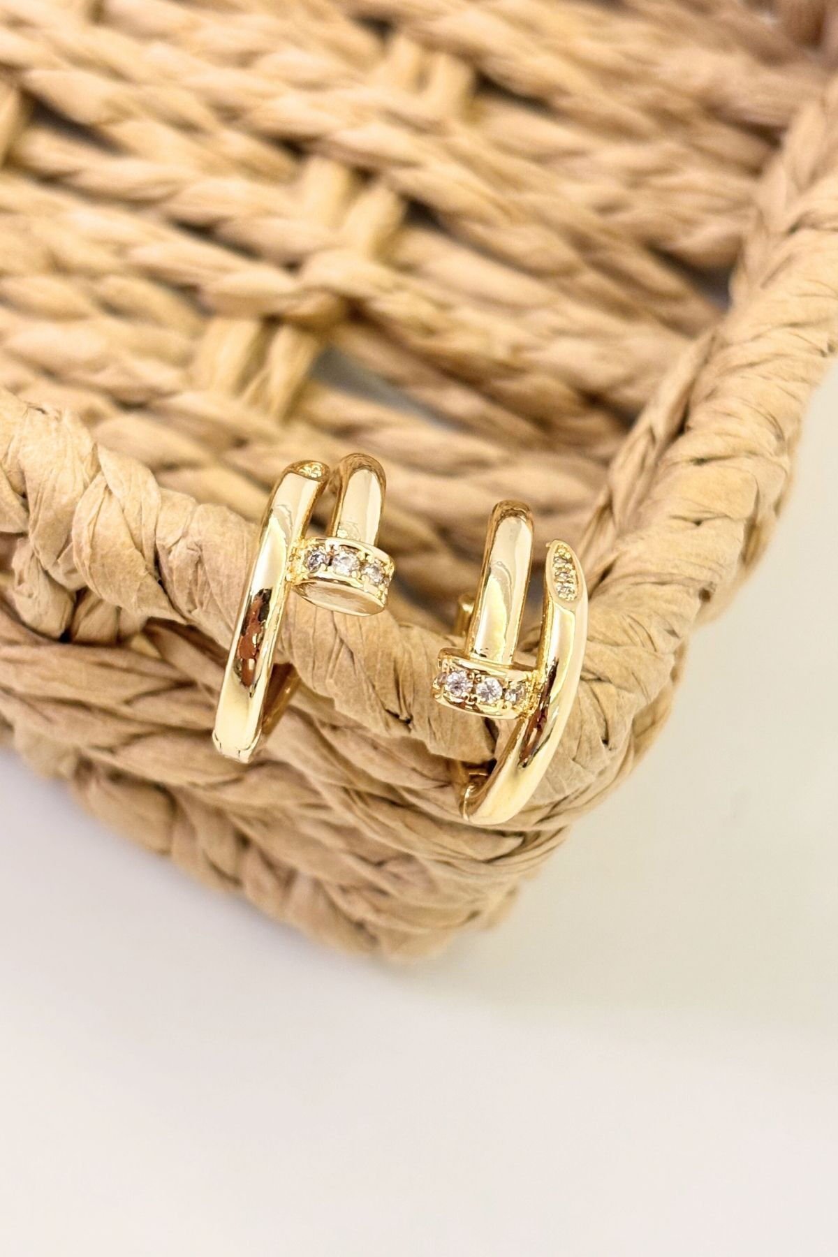 Solaire No:1 Altın Kaplama Küpe