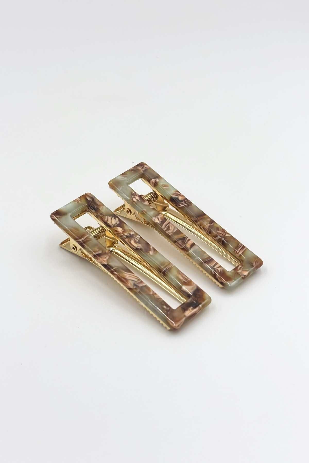 Kemik ve Metal Pens Toka No:1 Dikdörtgen