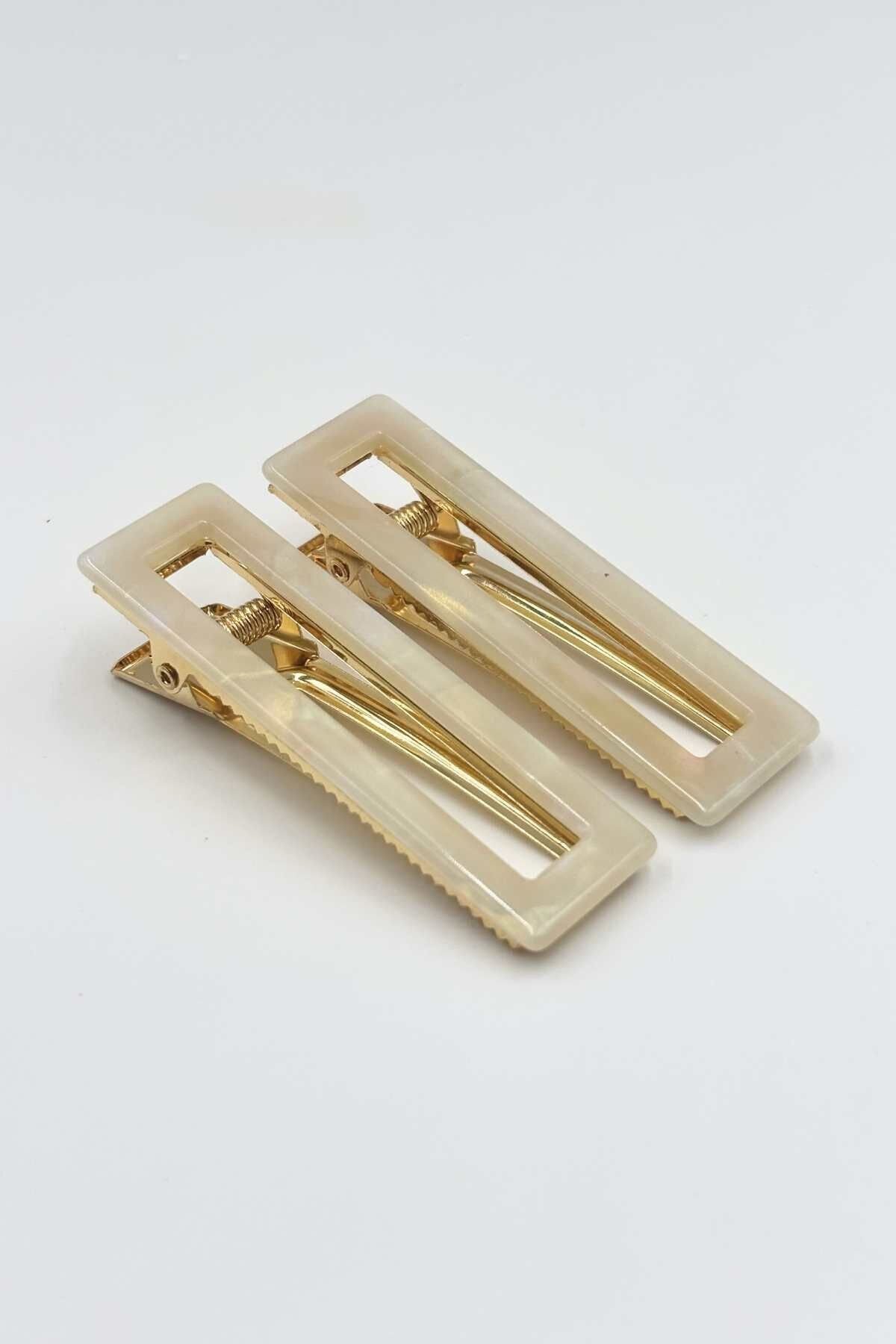 Kemik ve Metal Pens Toka No:2 Dikdörtgen