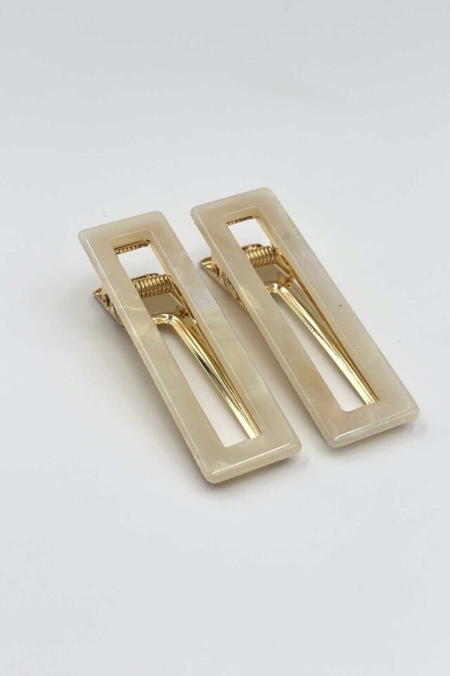 Kemik ve Metal Pens Toka No:2 Dikdörtgen