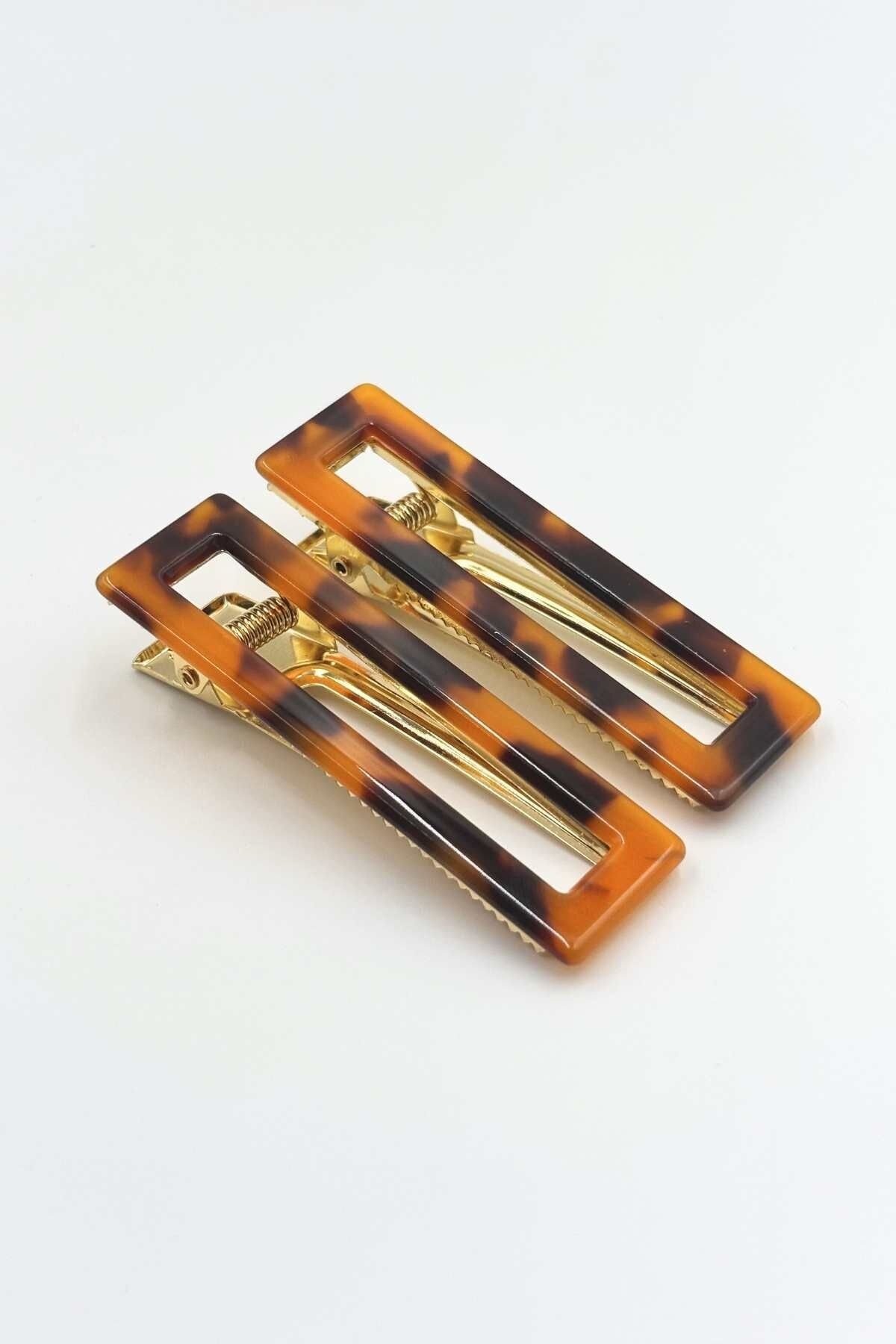 Kemik ve Metal Pens Toka No:7 Dikdörtgen