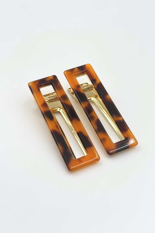 Kemik ve Metal Pens Toka No:7 Dikdörtgen