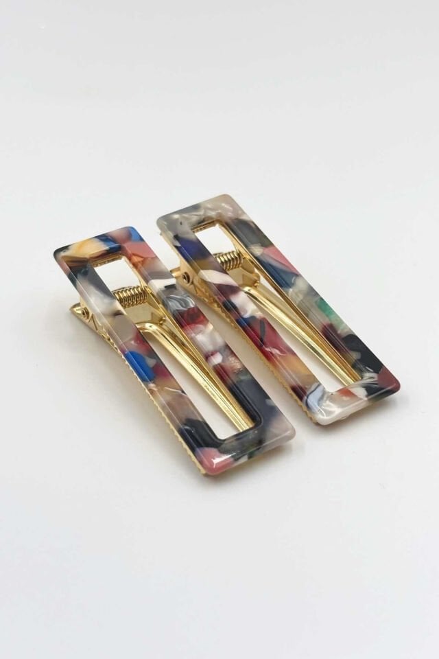 Kemik ve Metal Pens Toka No:8 Dikdörtgen