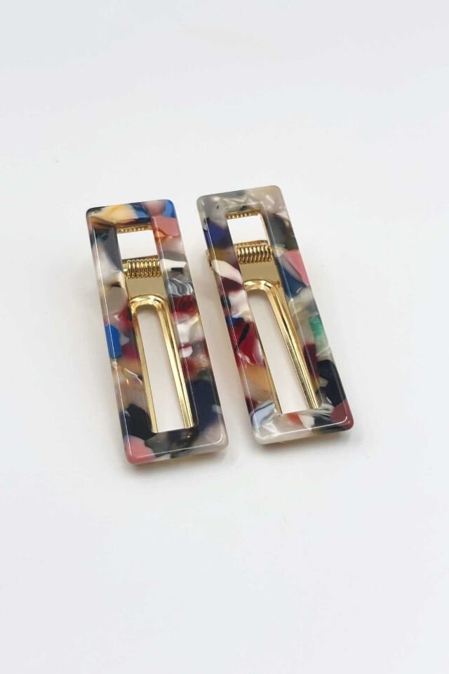 Kemik ve Metal Pens Toka No:8 Dikdörtgen