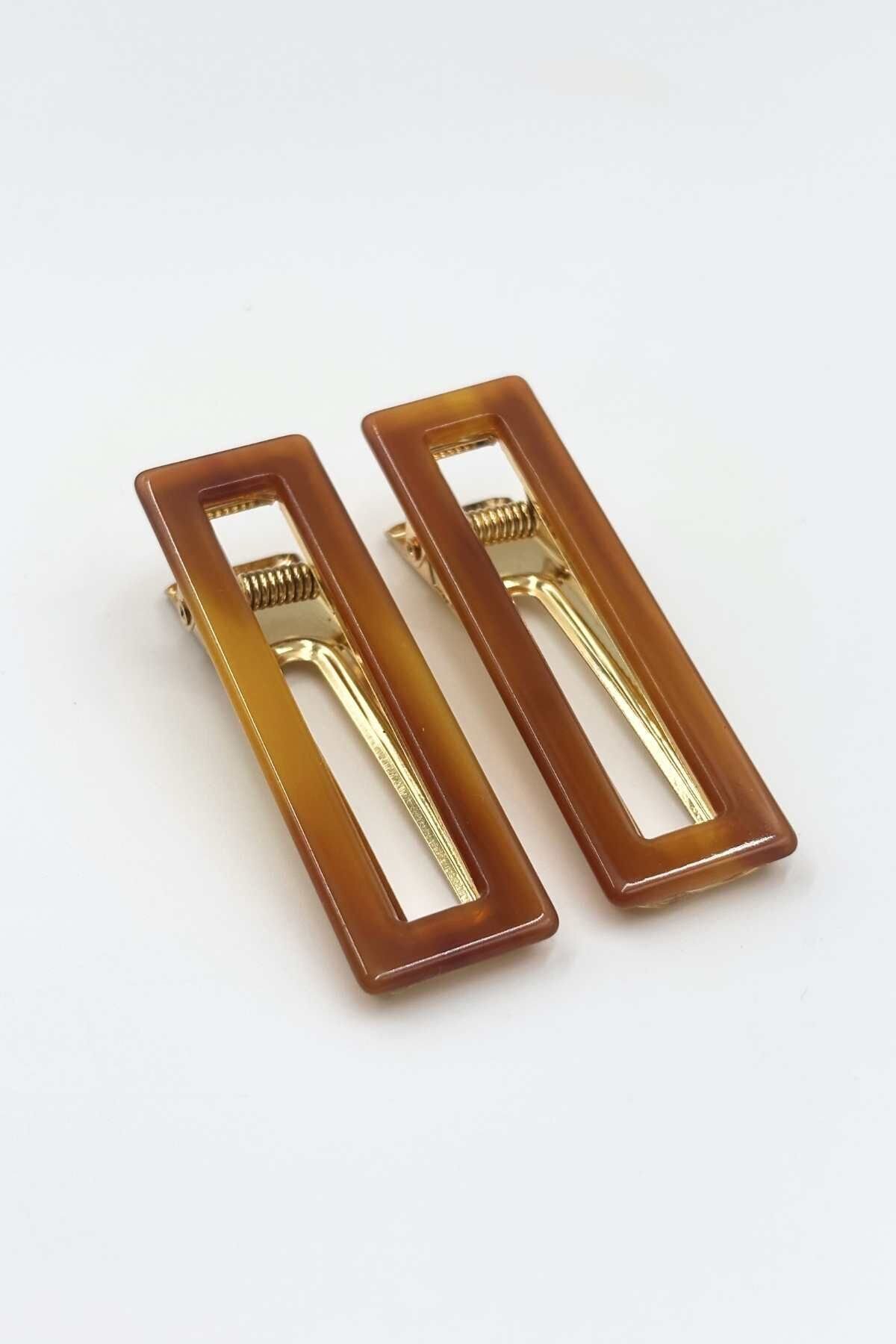 Kemik ve Metal Pens Toka No:9 Dikdörtgen