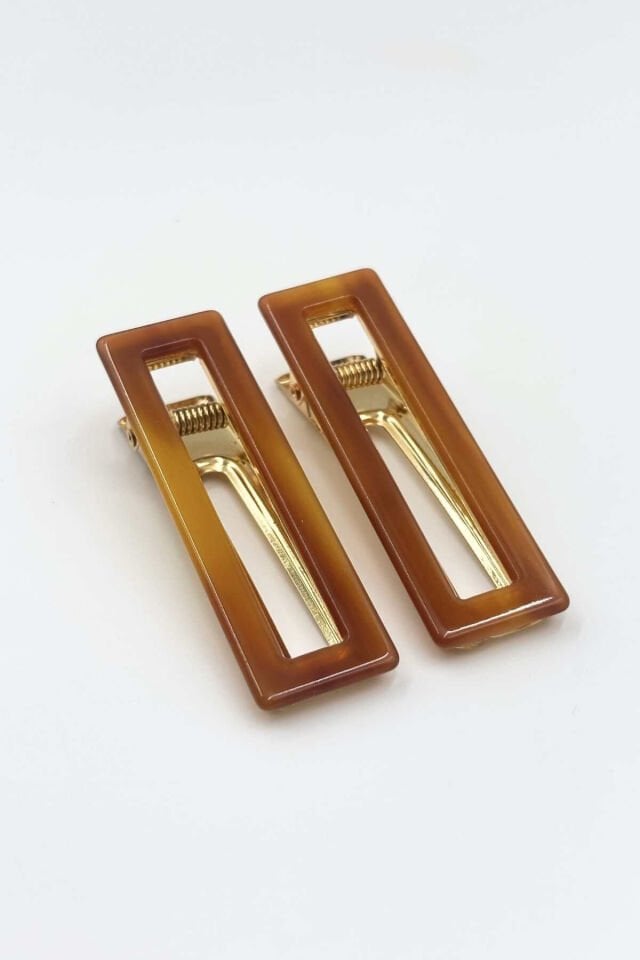 Kemik ve Metal Pens Toka No:9 Dikdörtgen