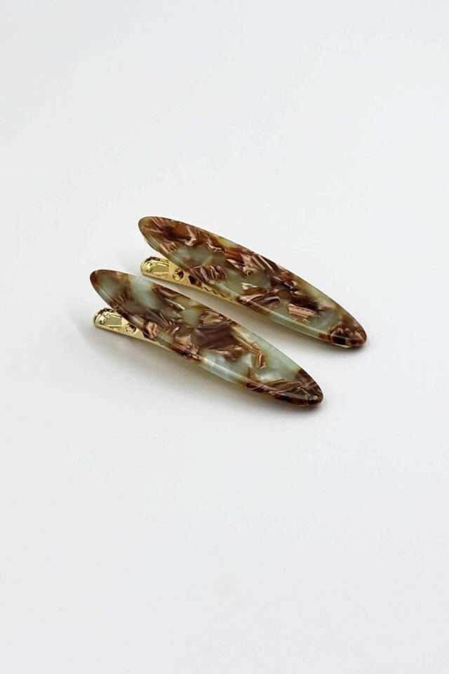 Kemik ve Metal Pens Toka No:6 Elips