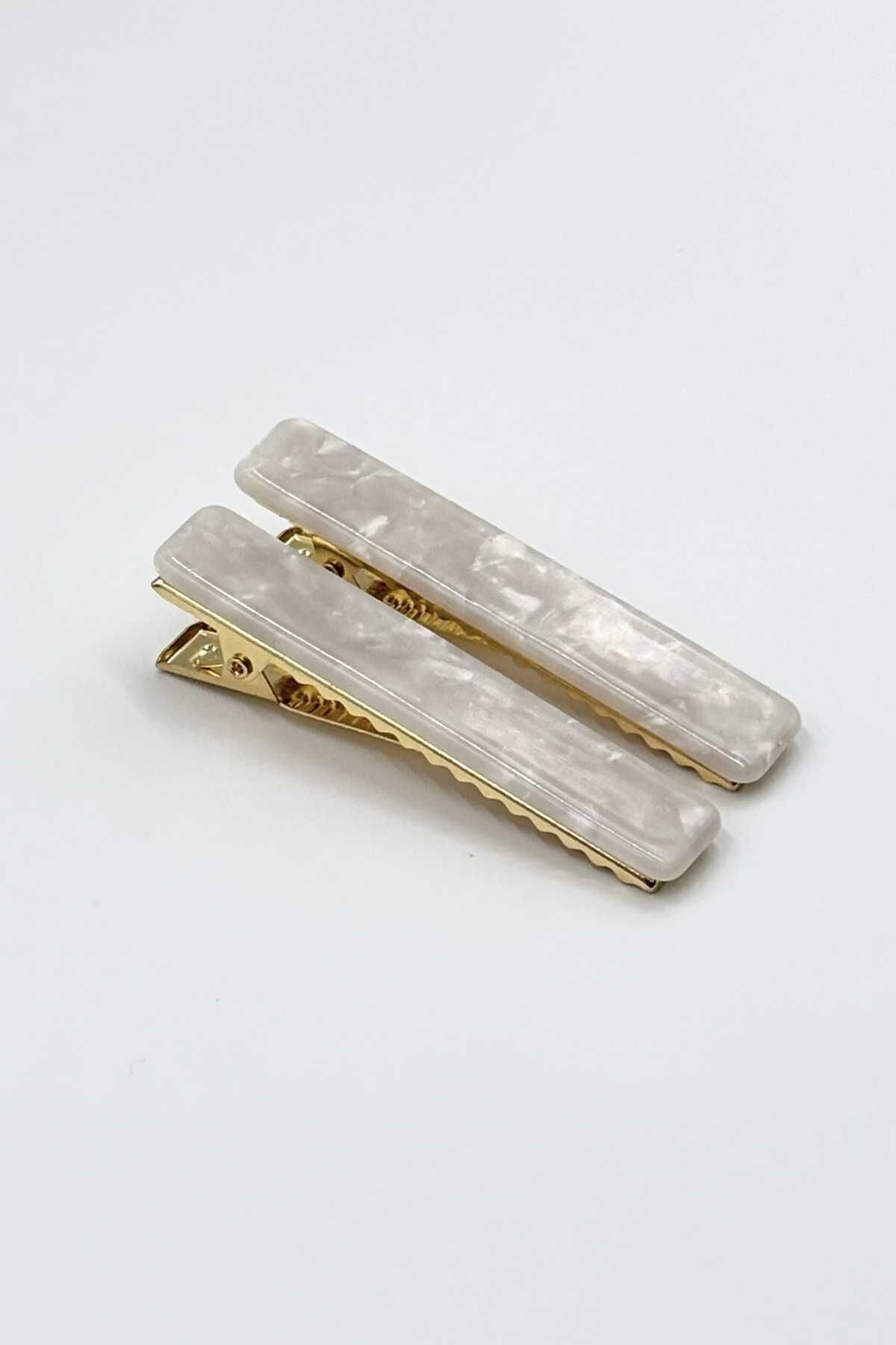 Kemik ve Metal Pens Toka No:2 Uzun