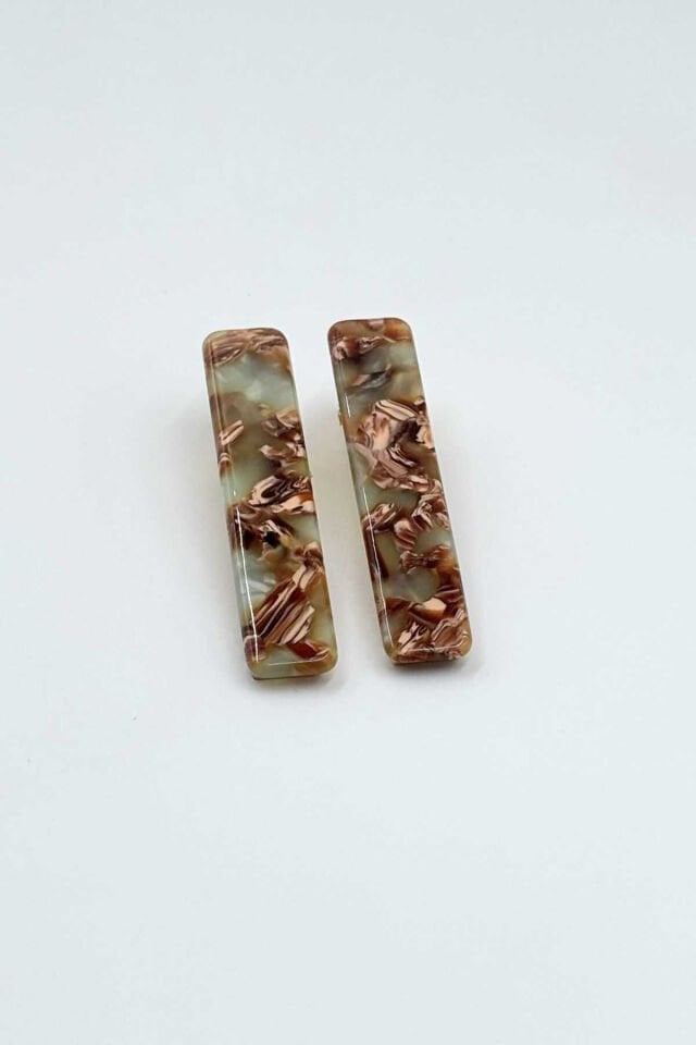 Kemik ve Metal Pens Toka No:5 Uzun