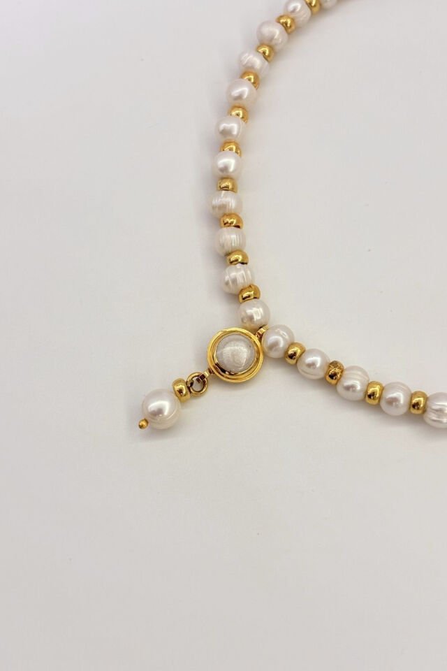 Moon Shell No:1 Altın Kaplama Kolye