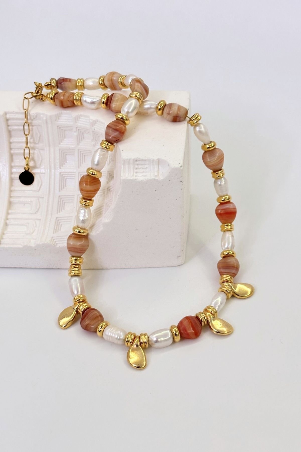 Amber Pulse No:1 Altın Kaplama Kolye