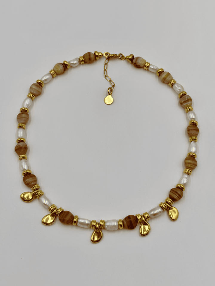 Amber Pulse No:1 Altın Kaplama Kolye