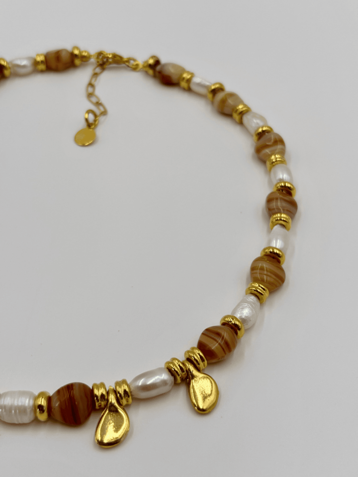 Amber Pulse No:1 Altın Kaplama Kolye