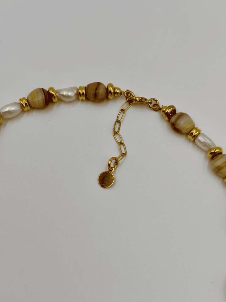Amber Pulse No:1 Altın Kaplama Kolye
