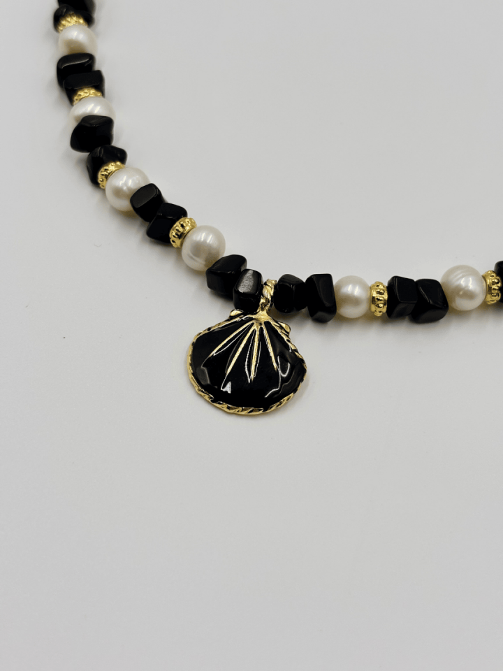 Noir Pearl No:1 Altın Kaplama Kolye