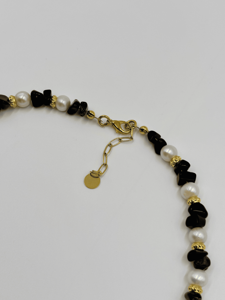 Noir Pearl No:1 Altın Kaplama Kolye