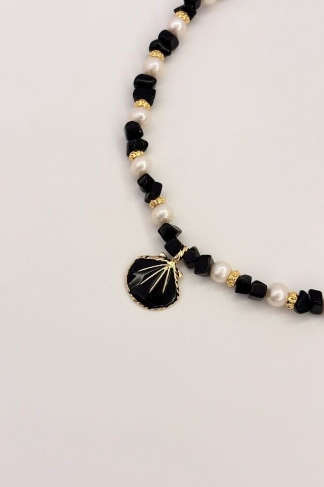 Noir Pearl No:1 Altın Kaplama Kolye