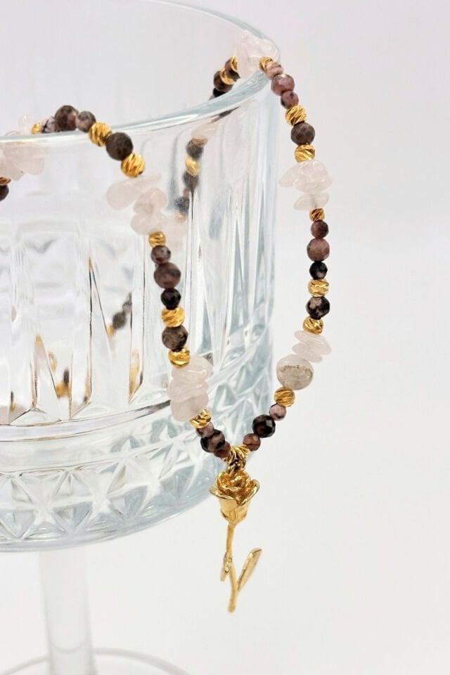 Rosé Aura No:1 Altın Kaplama Kolye