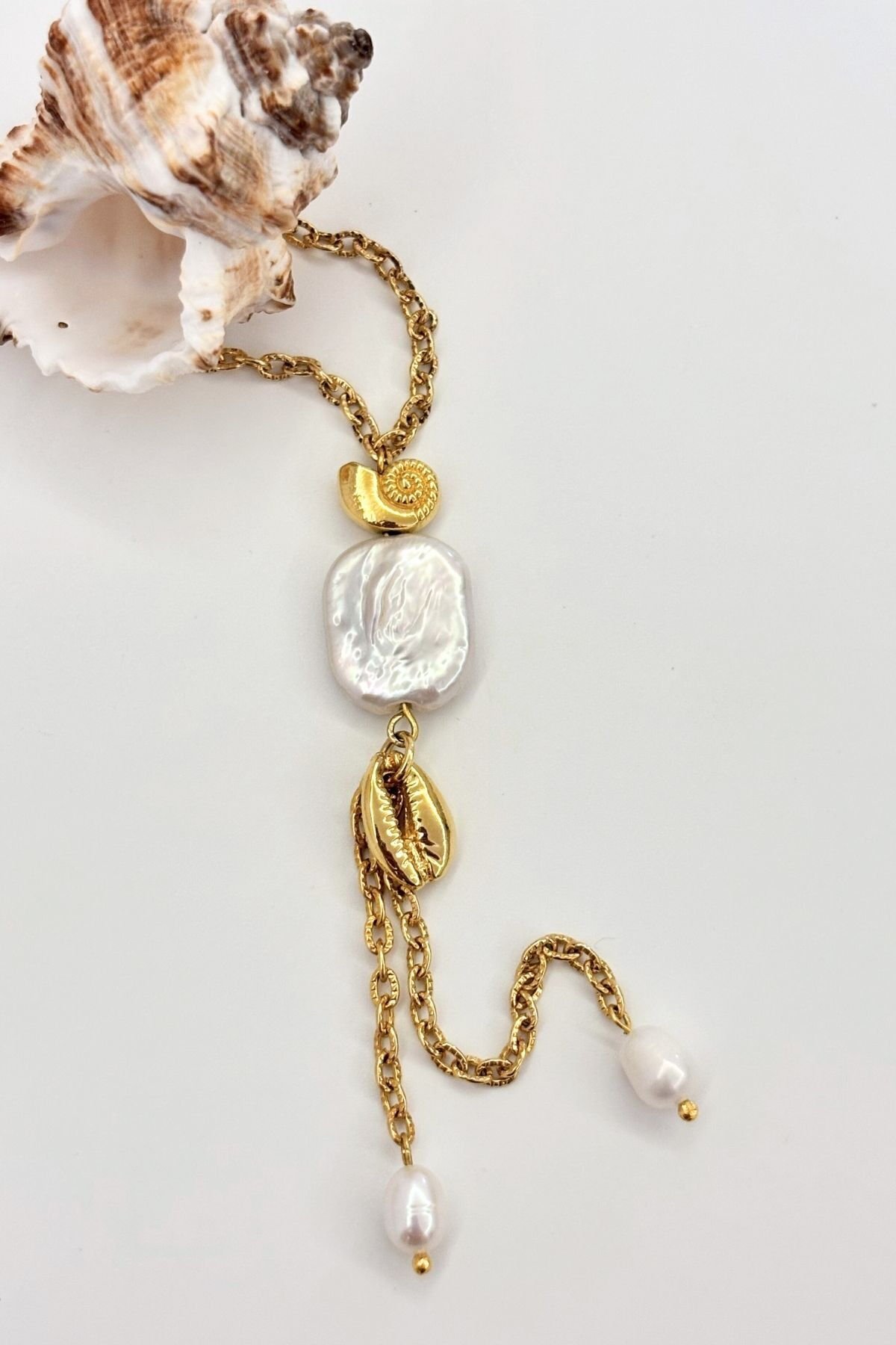 Sea Whisper No:1 Altın Kaplama Kolye