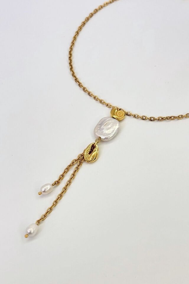 Sea Whisper No:1 Altın Kaplama Kolye