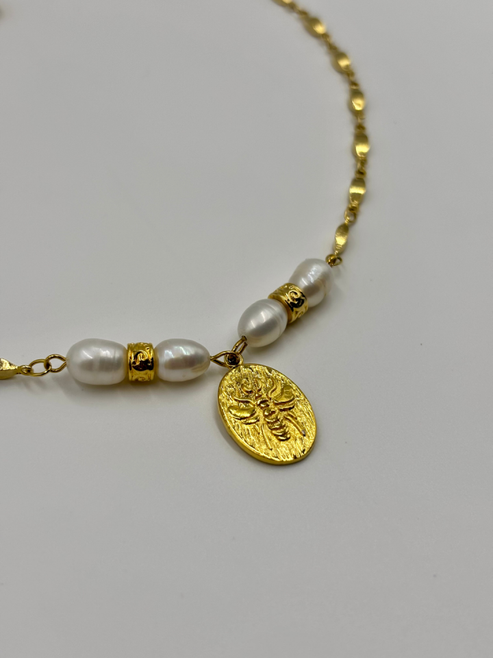 Solace Pearl No:1 Altın Kaplama Kolye