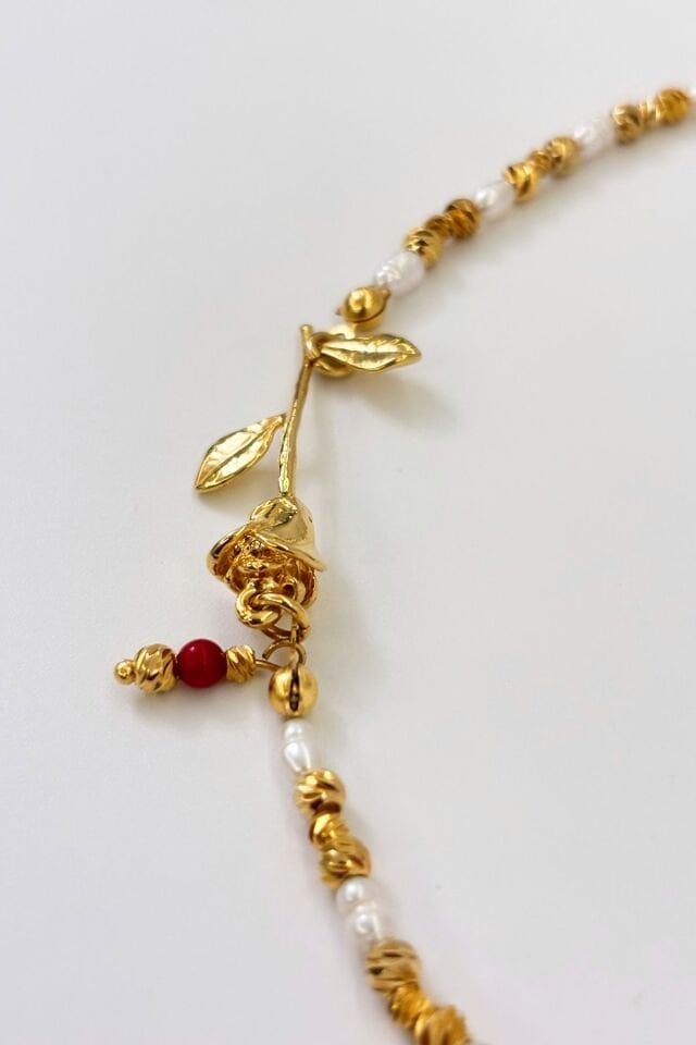 Rose of Tides No:1 Altın Kaplama Kolye
