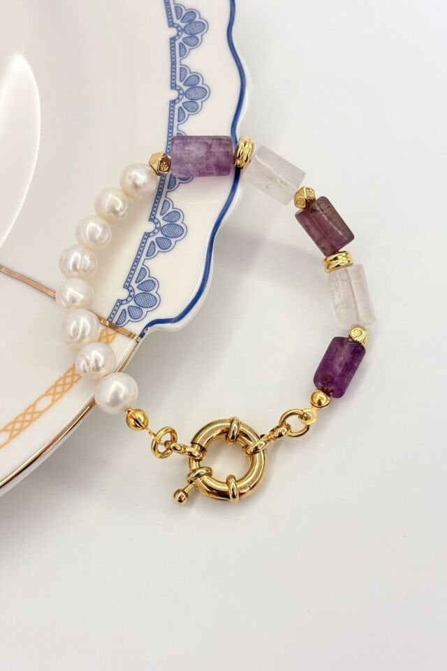 Serene Bloom No:1 Altın Kaplama Bileklik