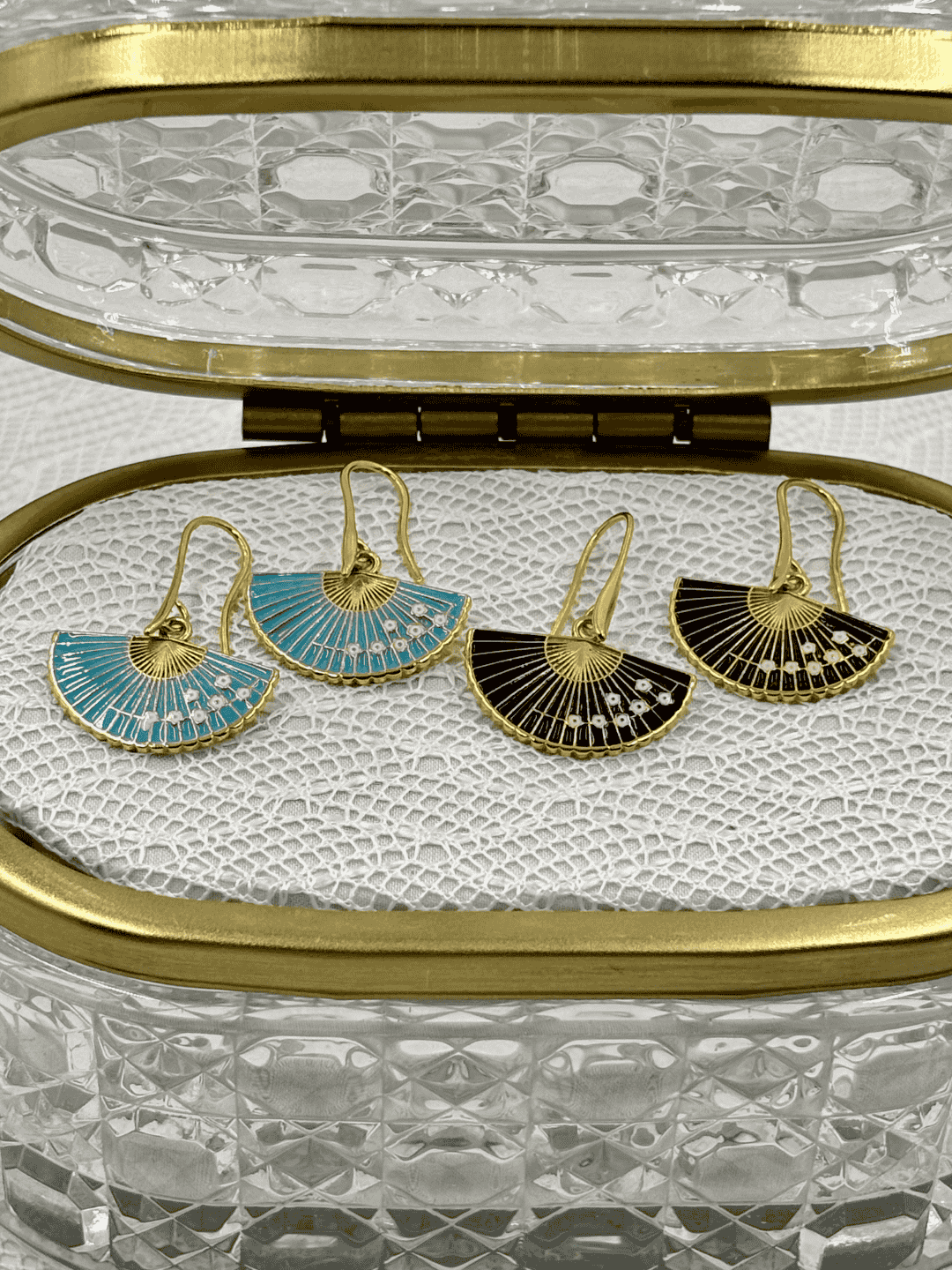 Yelpaze No:1 Altın Kaplama Küpe