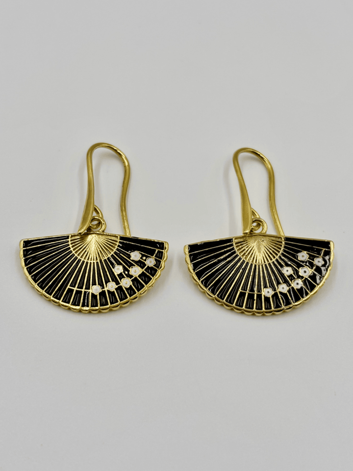 Yelpaze No:2 Altın Kaplama Küpe