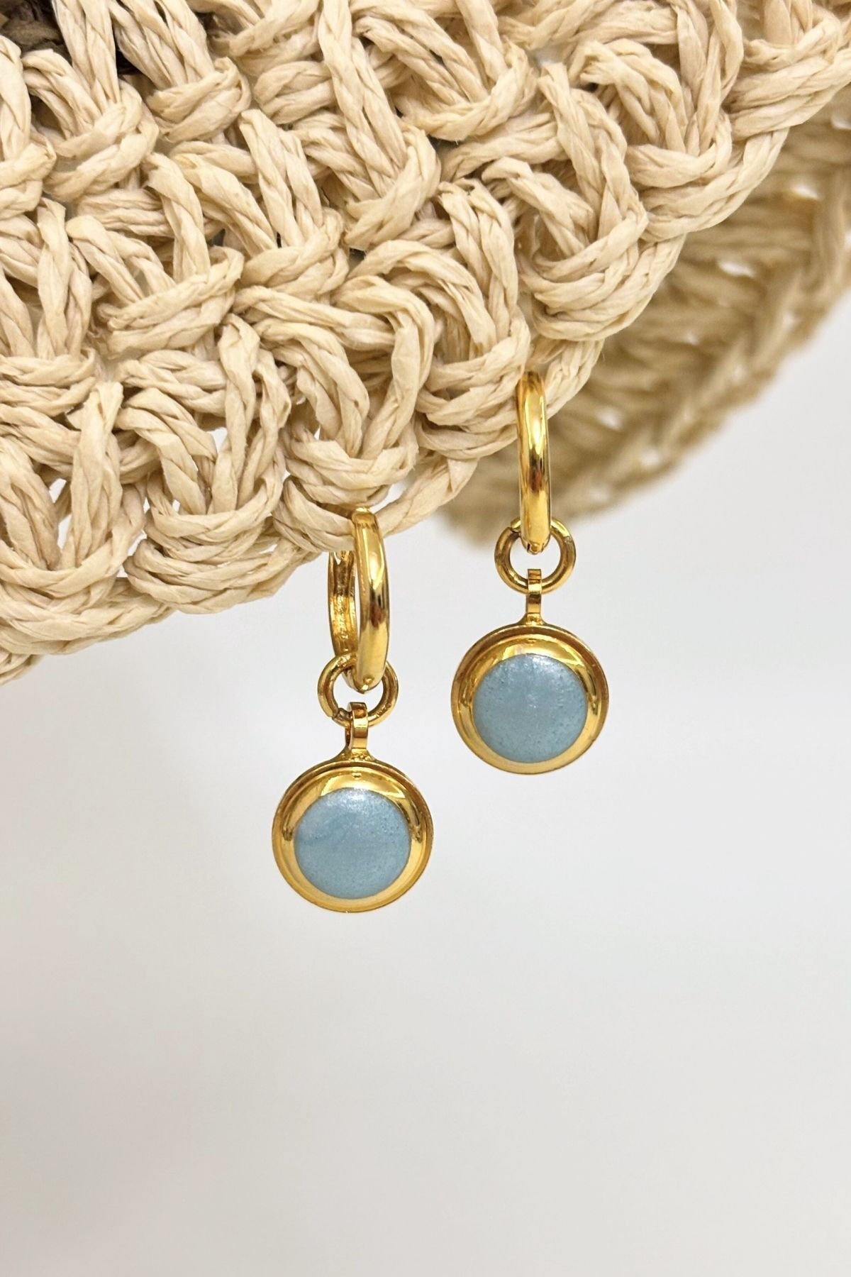 Azurée No:1 Altın Kaplama Küpe