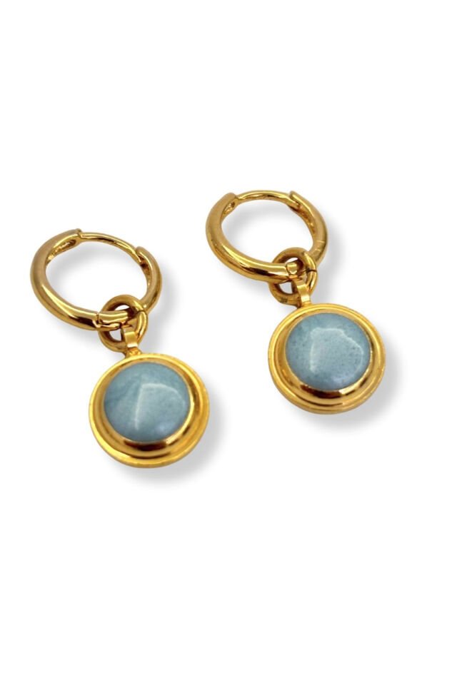 Azurée No:1 Altın Kaplama Küpe