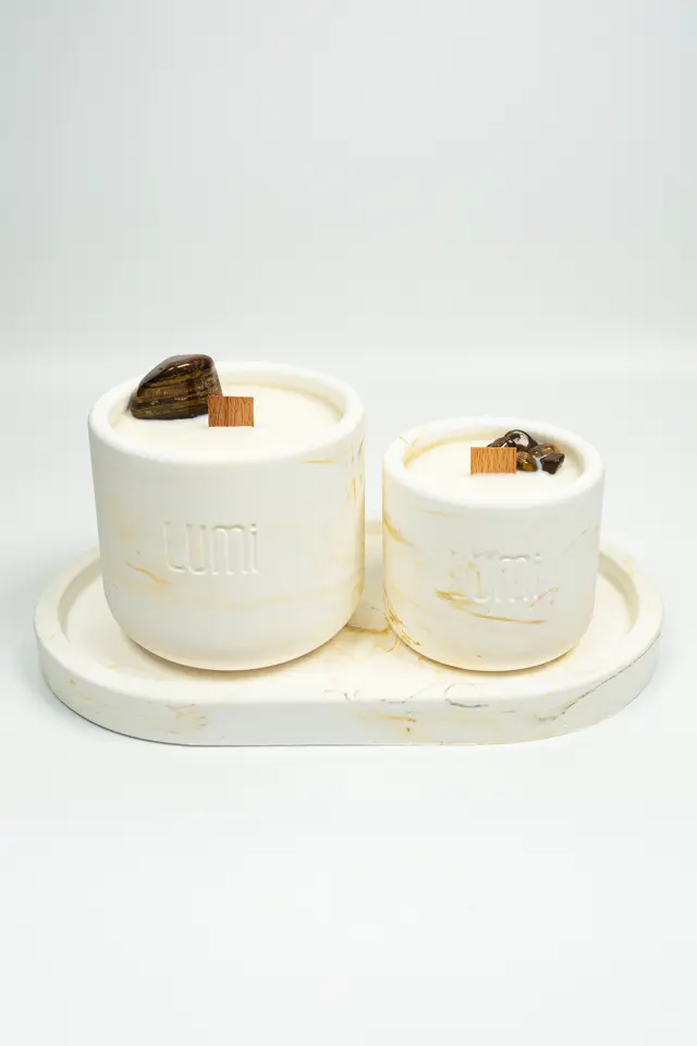 Lumi Smoke – %100 Soya Wax Vegan Beton Mum (Dumanlı Kuvars)