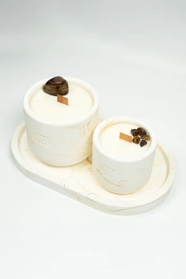 Lumi Smoke – %100 Soya Wax Vegan Beton Mum (Dumanlı Kuvars)