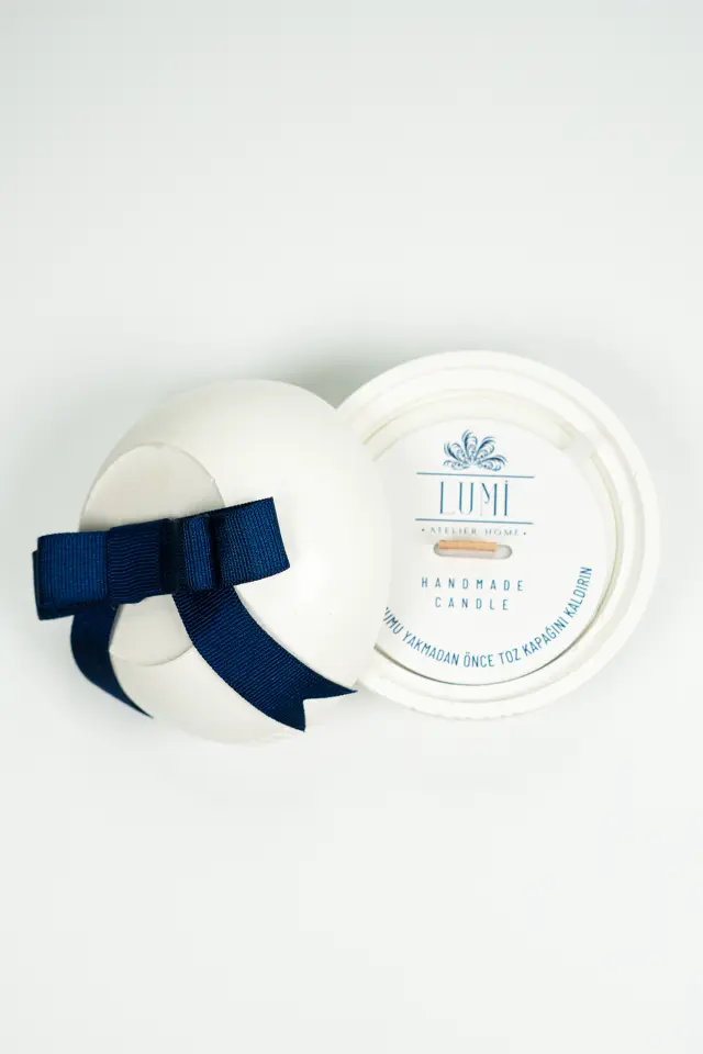 Lumi Frost – %100 Soya Wax Vegan Beton Mum (Beyaz Küre)