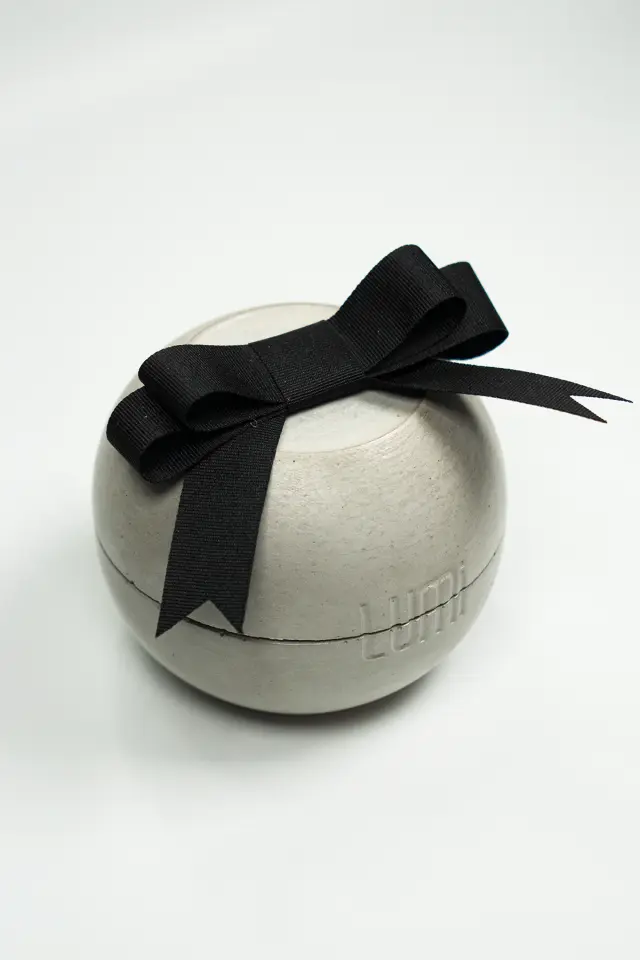 Lumi Moon – %100 Soya Wax Vegan Beton Mum (Gri Küre)