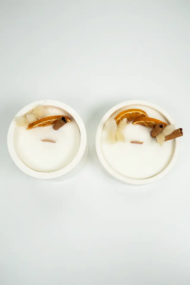 Lumi Harvest – %100 Soya Wax Vegan Beton Mum (Kurutulmuş Çiçek & Meyve)