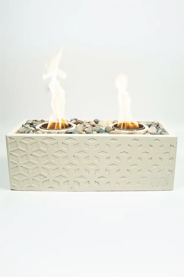 Lumi Astra No:1 – Masaüstü Bacasız Beton Şömine + 1 L Bioethanol Hediye