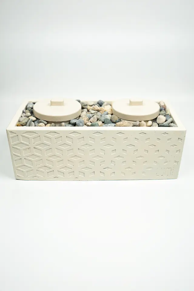 Lumi Astra No:1 – Masaüstü Bacasız Beton Şömine + 1 L Bioethanol Hediye