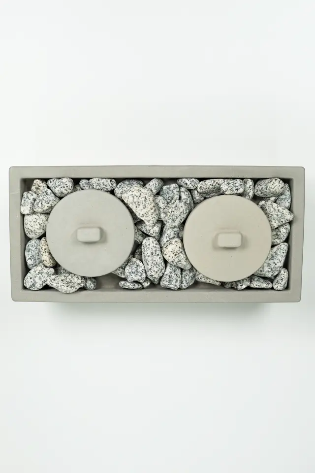 Lumi Astra No:2 – Masaüstü Bacasız Beton Şömine + 1 L Bioethanol Hediye