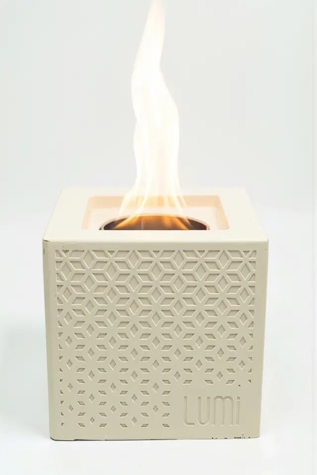 Lumi Orion No:1 – Masaüstü Bacasız Beton Şömine + 1 L Bioethanol Hediye
