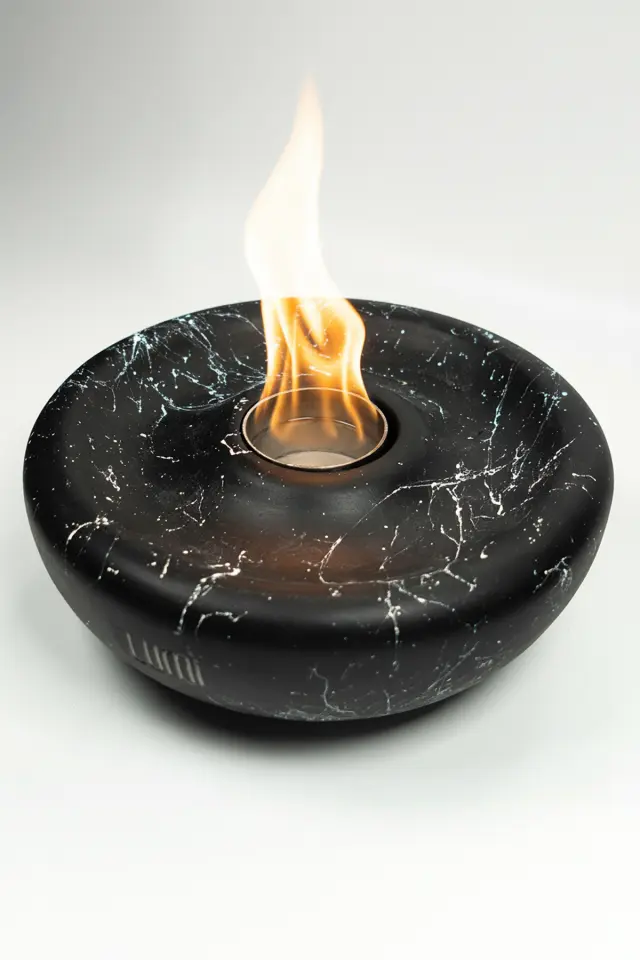 Lumi Pyra – Masaüstü Bacasız Beton Şömine + 1 L Bioethanol Hediye