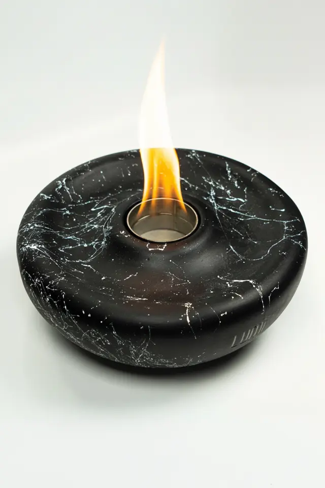 Lumi Pyra – Masaüstü Bacasız Beton Şömine + 1 L Bioethanol Hediye