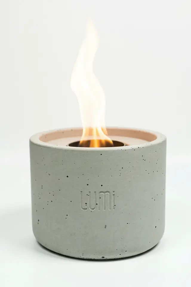 Lumi Inferno – Masaüstü Bacasız Beton Şömine + 1 L Bioethanol Hediye