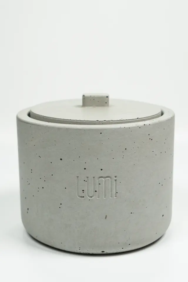 Lumi Inferno – Masaüstü Bacasız Beton Şömine + 1 L Bioethanol Hediye